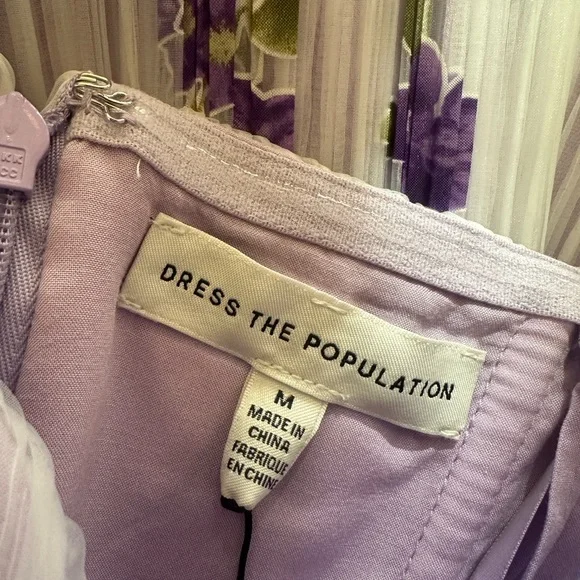 Dress the Population Lavender Floral Strapless Maxi Dress - Picture 10 of 11